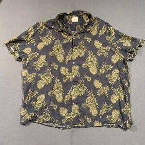 Mutual Weave Mens 4XL Linen Cotton Tropical Floral Hawaiian Button Down Shirt